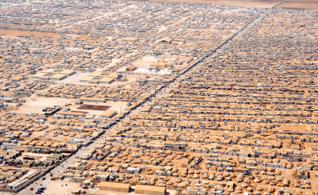 Zaatri camp for Syrian refugees in Jordan